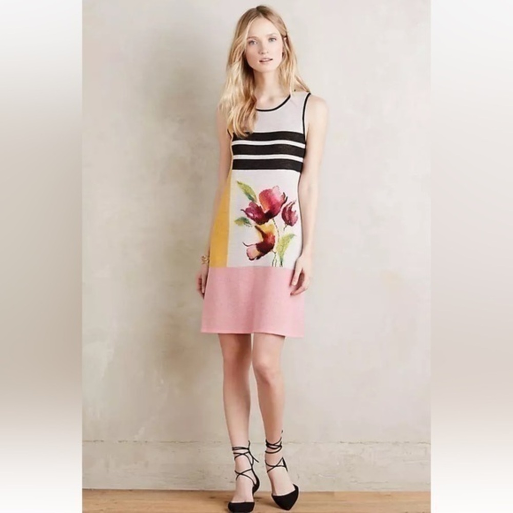 NEW Anthropologie Petale Sweater Shift Dress by Troubadour Size S NWOT